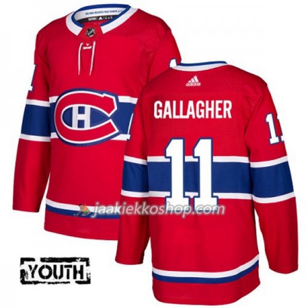 Lapsille NHL Montreal Canadiens Pelipaita Brendan Gallagher 11 Adidas 2017-2018 Punainen Authentic